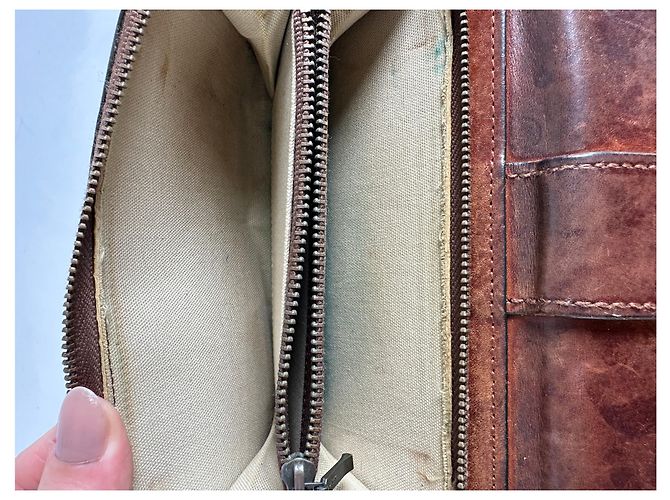 Vintage Chloé Bifold Leather Wallet Early 2000s Brown Beige - view 6
