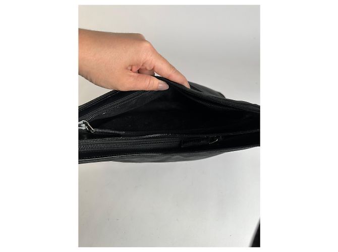 Vintage Gucci Nylon Hobo Bag Schwarz Silber - Ansicht 5
