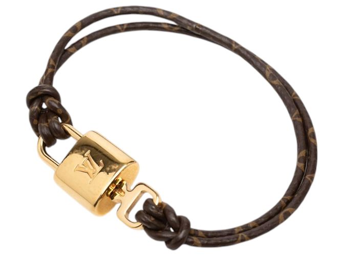 Bracciale Louis Vuitton Monogram LV Padlock Marrone 17 - vista 2