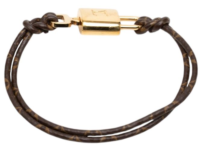 Bracciale Louis Vuitton Monogram LV Padlock Marrone 17 - vista 3