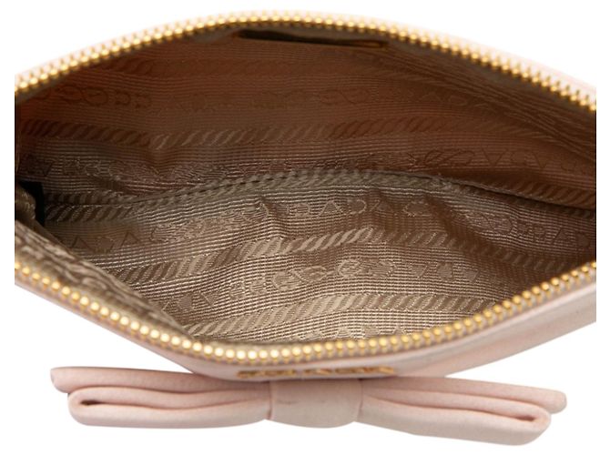 Bow Bolso de mano Prada de satén con lazo rosa - vista 4