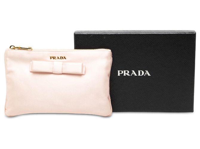 Bow Bolso de mano Prada de satén con lazo rosa - vista 7