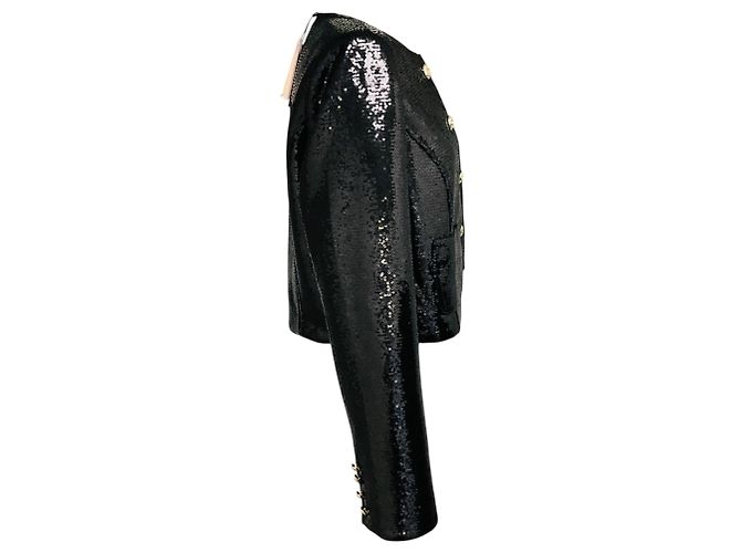 Autre Marque Cinq a Sept Black Sequin Randi Jacket - view 2