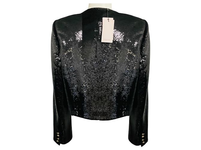 Autre Marque Cinq a Sept Black Sequin Randi Jacket - view 3