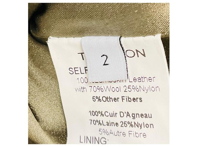 Thakoon Jacke aus Lammleder in Taupe mit grauem Wollstrick-Besatz Mehrfarben - Ansicht 5