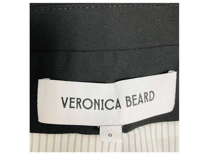 Veronica Beard Black Two Button Crepe Blazer with Belt - view 4