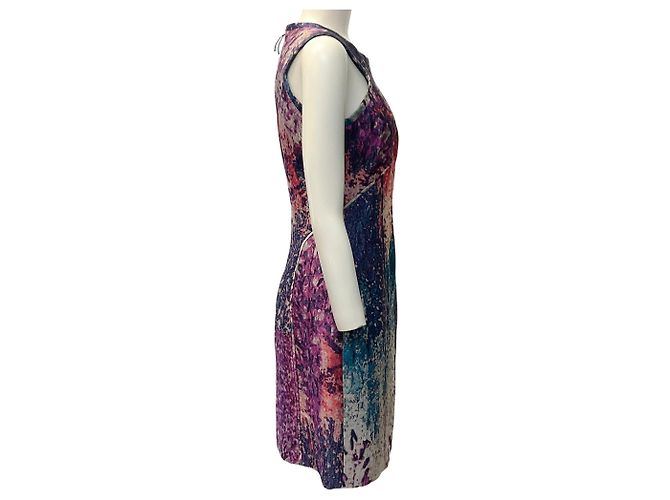 Autre Marque Vestido sin mangas de seda Purple / Teal J. Mendel Púrpura - vista 2