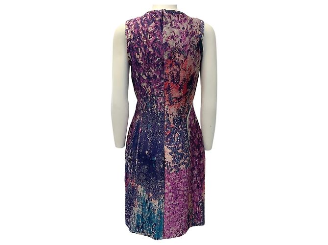 Autre Marque Vestido sin mangas de seda Purple / Teal J. Mendel Púrpura - vista 3