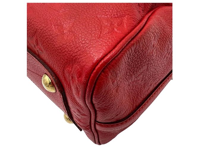 Louis Vuitton Speedy Bandoulière Pelle Empreinte Rossa Rosso - vista 10