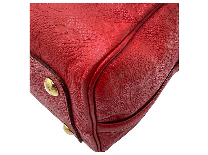 Louis Vuitton Speedy Bandoulière Pelle Empreinte Rossa Rosso - vista 12