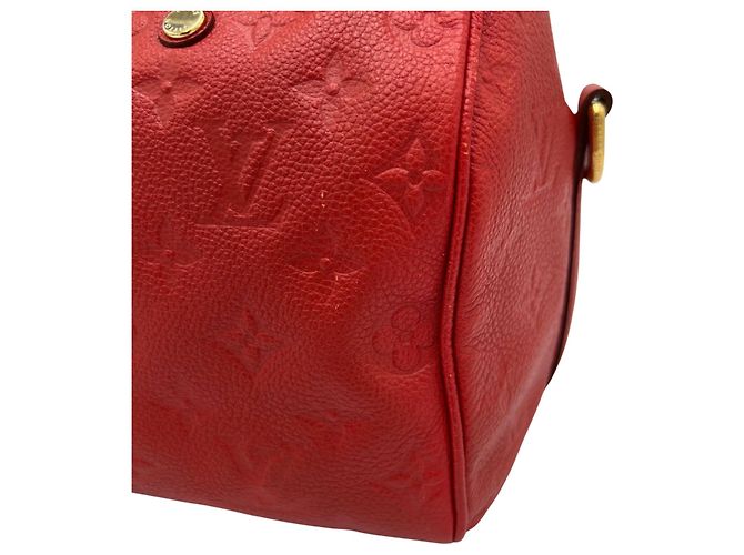 Louis Vuitton Speedy Bandoulière Pelle Empreinte Rossa Rosso - vista 13