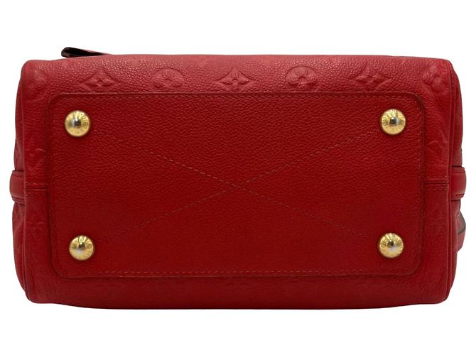 Louis Vuitton Speedy Bandoulière Pelle Empreinte Rossa Rosso - vista 9