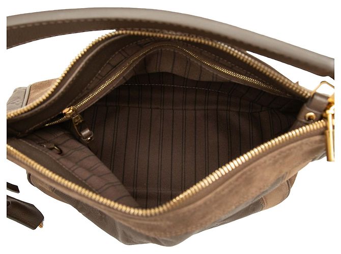 Bolsa Satchel Louis Vuitton Monogram Empreinte Audacieuse PM Castanha Marrom - vista 4