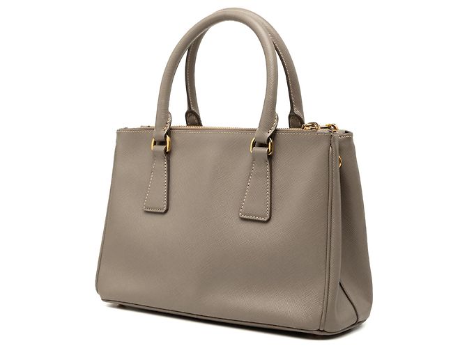Bolso Prada Mini Saffiano Lux Galleria Double Zip Marrón Castaño - vista 2