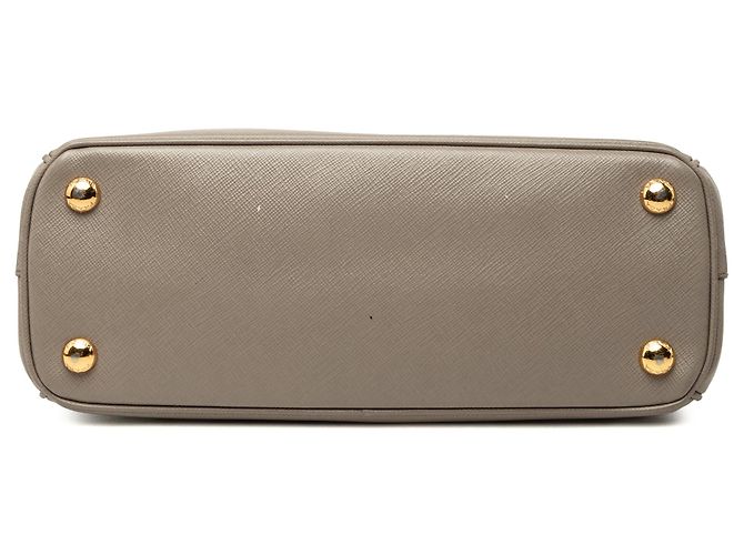 Bolso Prada Mini Saffiano Lux Galleria Double Zip Marrón Castaño - vista 3