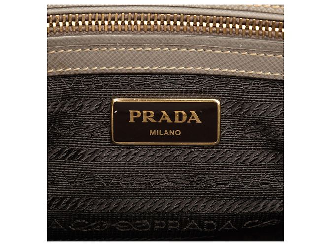 Bolso Prada Mini Saffiano Lux Galleria Double Zip Marrón Castaño - vista 5