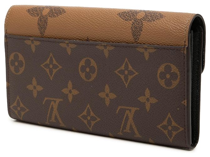 Brown Louis Vuitton Monogram Reverse Giant Sarah Long Wallet - view 2