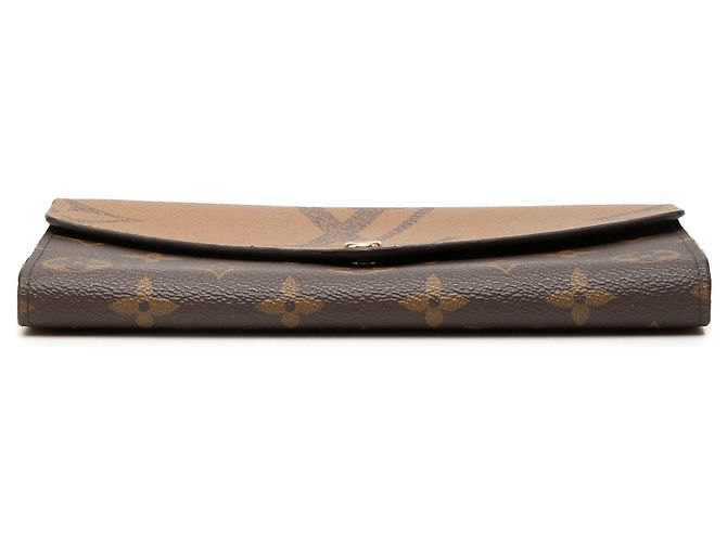 Brown Louis Vuitton Monogram Reverse Giant Sarah Long Wallet - view 3