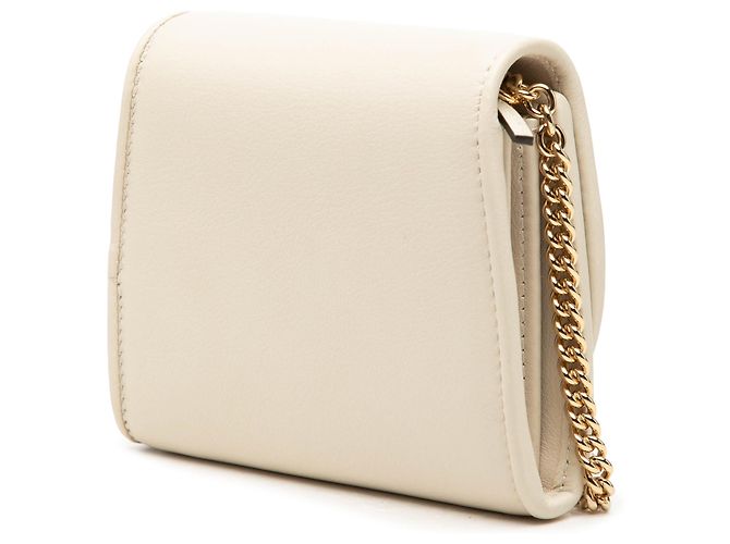 Borsa a tracolla Blondie Gucci Medium in pelle di vitello bianca con catena Bianco - vista 2