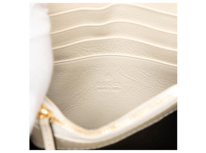 Borsa a tracolla Blondie Gucci Medium in pelle di vitello bianca con catena Bianco - vista 5