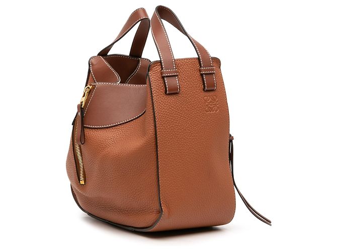 LOEWE Small Hammock Satchel aus bicolor Leder in Braun - Ansicht 2