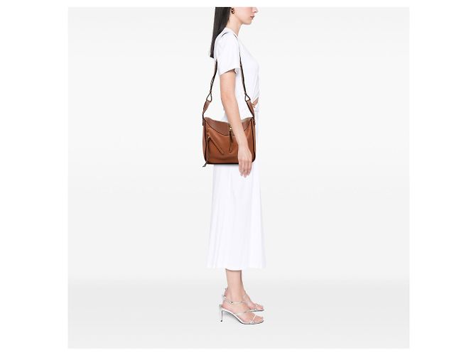 LOEWE Small Hammock Satchel aus bicolor Leder in Braun - Ansicht 6