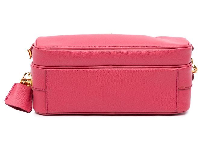 Sac Camera Prada Saffiano à double zip Rose - vue 3