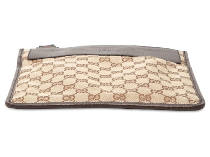 Borsa a tracolla Gucci GG Canvas Web beige - vista 3