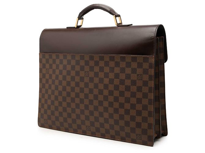 Borsa Business Louis Vuitton Altona GM Damier Ebene Marrone - vista 2