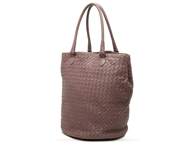 Borsa secchiello Bottega Veneta Intrecciato in nappa viola Porpora - vista 2