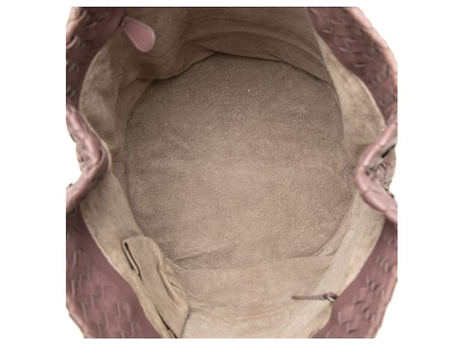 Borsa secchiello Bottega Veneta Intrecciato in nappa viola Porpora - vista 4
