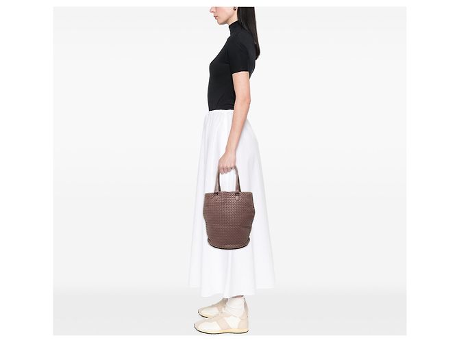 Borsa secchiello Bottega Veneta Intrecciato in nappa viola Porpora - vista 6