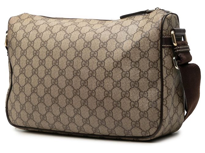 Borsa a tracolla Gucci GG Supreme con doppia tasca Beige - vista 2
