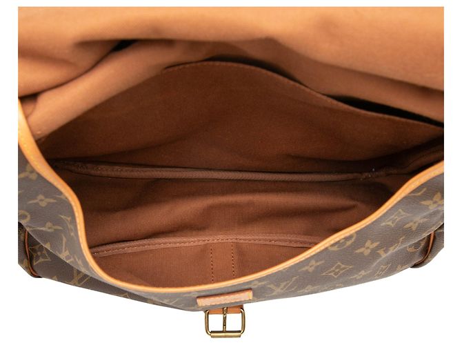 Borsa a tracolla Louis Vuitton Monogram Saumur 35 Marrone - vista 4