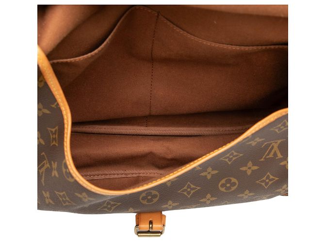 Borsa a tracolla Louis Vuitton Monogram Saumur 35 Marrone - vista 5
