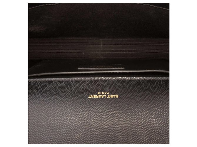 Autre Marque Clutch Saint Laurent Kate con nappa in pelle Grain de Poudre monogrammata nera Nero - vista 4
