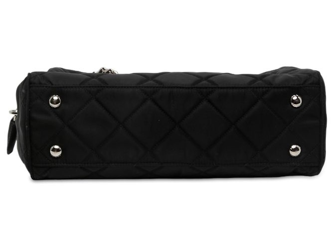 Black Prada Impuntu Tessuto Chain Shoulder Bag - view 3