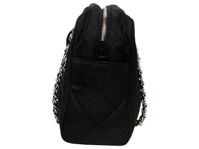 Black Prada Impuntu Tessuto Chain Shoulder Bag - view 6