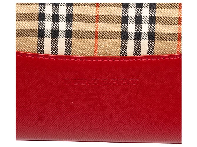 Borsa Tote Burberry Haymarket Check Canvas Beige - vista 5