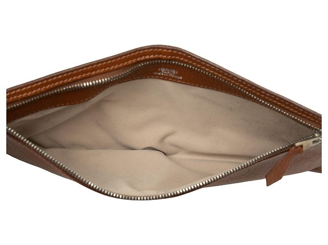 Bolsa Slim Hermès em Chevre Mysore Castanha Marrom - vista 4