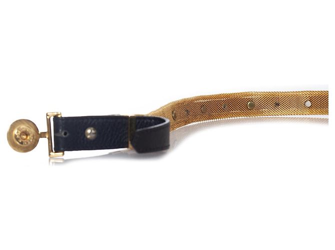 Gianni Versace, Medusa Taillengürtel aus Kette und Leder Schwarz - Ansicht 8