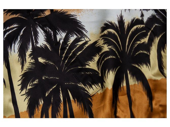 Autre Marque Saint Laurent, Palm tree Bomber Teddy Jacke in Orange Golden - Ansicht 8