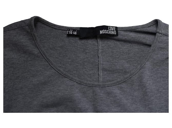 Love Moschino, Jerseykleid mit Spitze Schwarz Grau - Ansicht 5