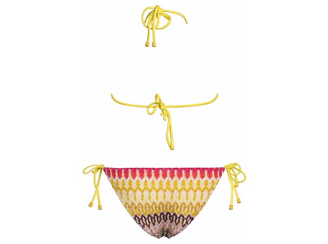 Missoni, bikini multi de punto en tonos pastel Multicolor - vista 2