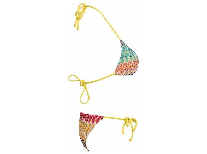 Missoni, bikini multi de punto en tonos pastel Multicolor - vista 3