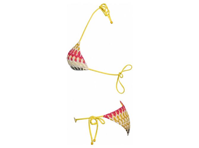 Missoni, bikini multi de punto en tonos pastel Multicolor - vista 4