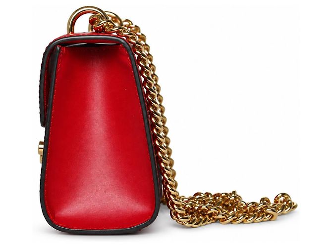 Padlock Gucci, borsa con lucchetto stampata GG in pelle rossa Rosso - vista 2