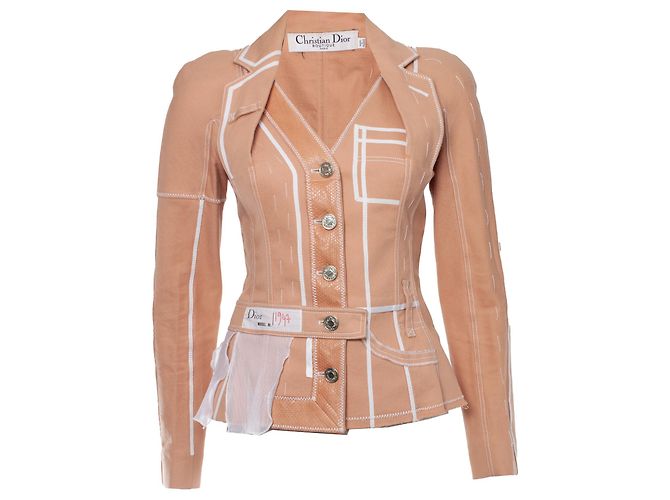 Christian Dior, Completo Runway 3 pezzi in rosa Bianco - vista 2