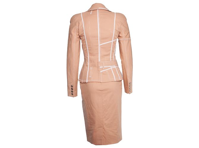 Christian Dior, Completo Runway 3 pezzi in rosa Bianco - vista 3