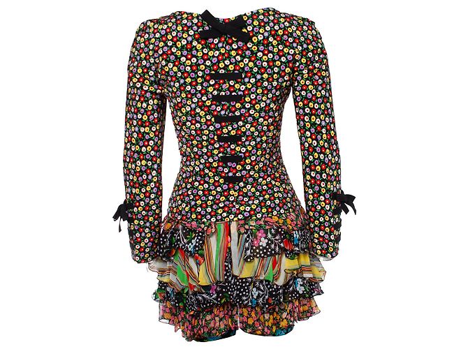 Gianni Versace Couture, Runway Floral-Set Mehrfarben - Ansicht 2